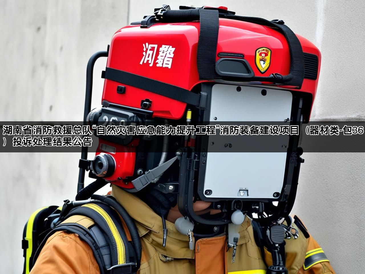 湖南省消防救援总队“自然灾害应急能力提升工程”消防装备建设项目（器材类-包36）投诉处理结果公告