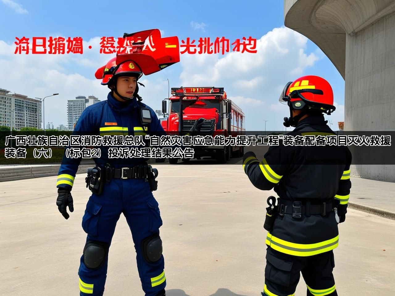 广西壮族自治区消防救援总队“自然灾害应急能力提升工程”装备配备项目灭火救援装备(六)(标包2)投诉处理结果公告