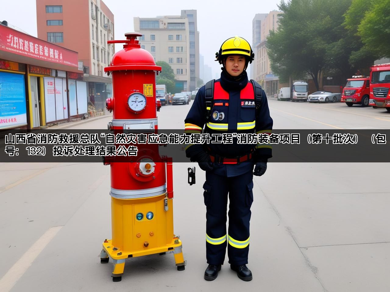 山西省消防救援总队“自然灾害应急能力提升工程”消防装备项目(第十批次)(包号:132)投诉处理结果公告 山西省消防救援总队“自然灾害应急能力提升工程”消防装备项目(第十批次)(包号:132)投诉处理结果公告