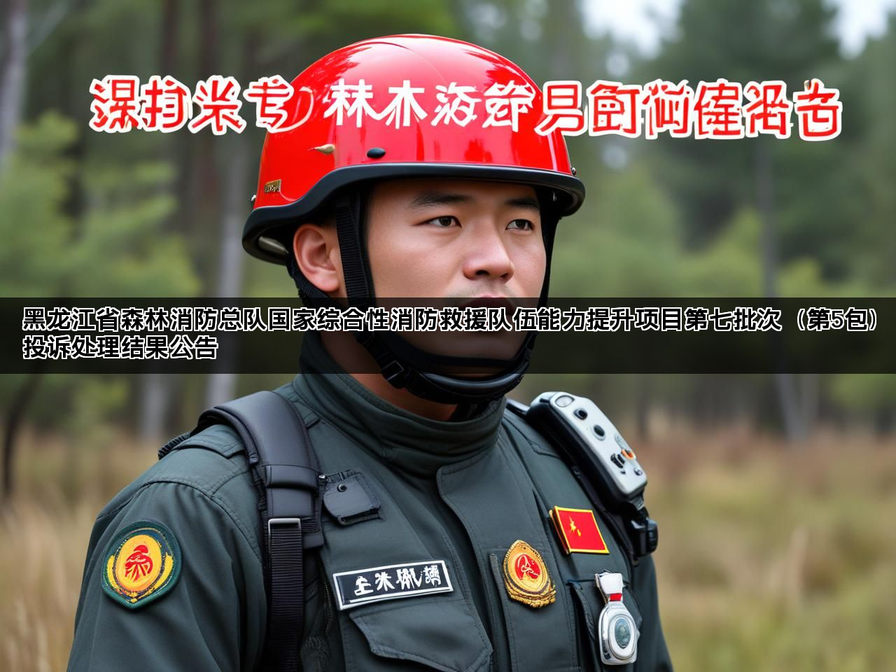 黑龙江省森林消防总队国家综合性消防救援队伍能力提升项目第七批次(第5包)投诉处理结果公告