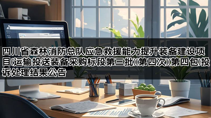 四川省森林消防总队应急救援能力提升装备建设项目(运输投送装备采购标段第三批)(第四次)(第四包)投诉处理结果公告 四川省森林消防总队应急救援能力提升装备建设项目(运输投送装备采购标段第三批)(第四次)(第四包)投诉处理结果公告