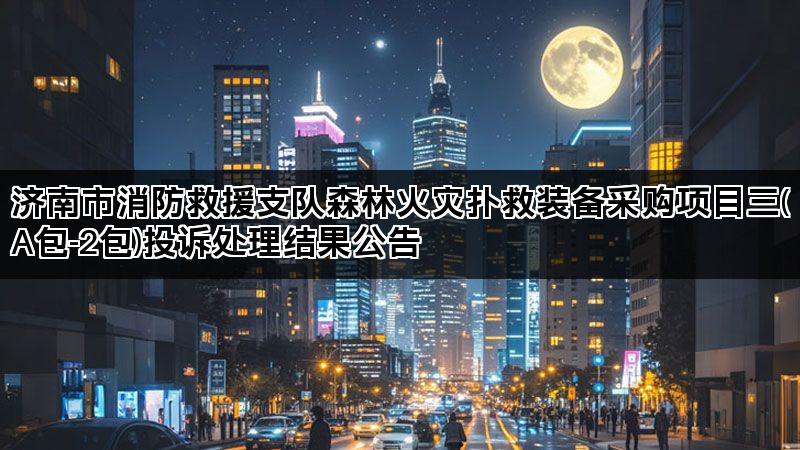 济南市消防救援支队森林火灾扑救装备采购项目三(A包-2包)投诉处理结果公告 济南市消防救援支队森林火灾扑救装备采购项目三(A包-2包)投诉处理结果公告