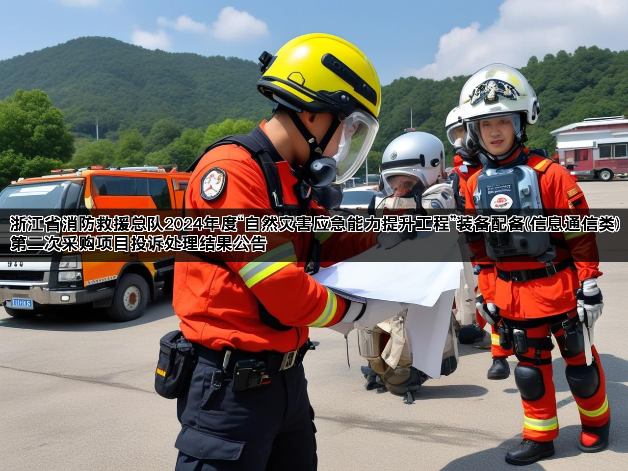 浙江省消防救援总队2024年度“自然灾害应急能力提升工程”装备配备(信息通信类)第二次采购项目投诉处理结果公告 浙江省消防救援总队2024年度“自然灾害应急能力提升工程”装备配备(信息通信类)第二次采购项目投诉处理结果公告